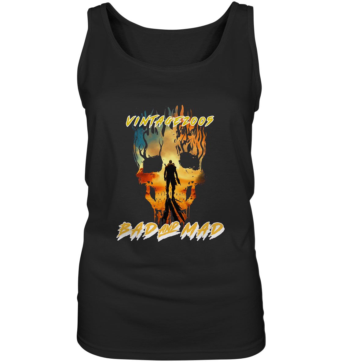 Vintage 2005- BAD AND MAD, streetwear, casual style - Ladies Tank-Top