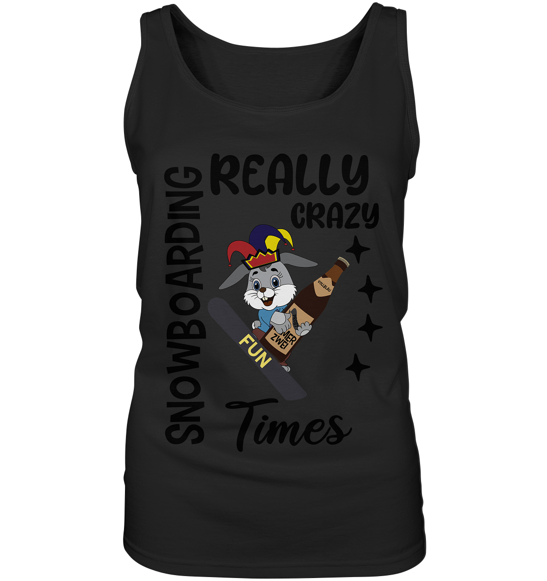 Snowboarding, really crazy, Osterhase mit Bierflasche  - Ladies Tank-Top