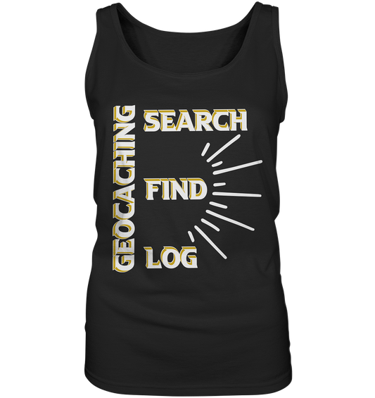 Geocaching-SEARCH-FIND-LOG, Cache Helles Disign - Ladies Tank-Top