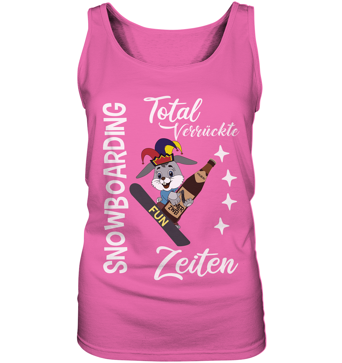 Snowboarding, verrückte Zeiten, Snowboarder, Osterhase - Ladies Tank-Top