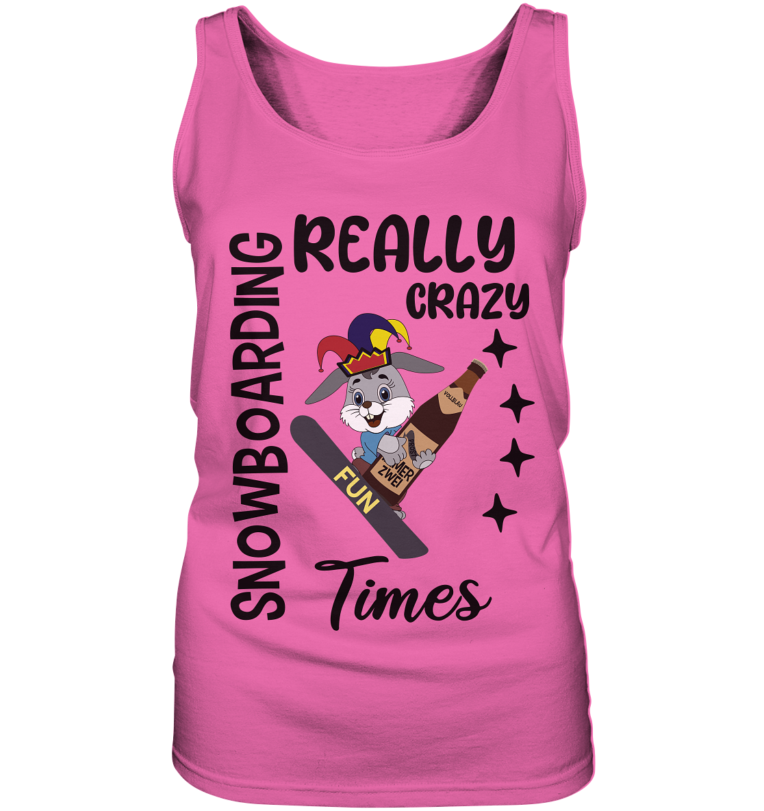 Snowboarding, really crazy, Osterhase mit Bierflasche  - Ladies Tank-Top