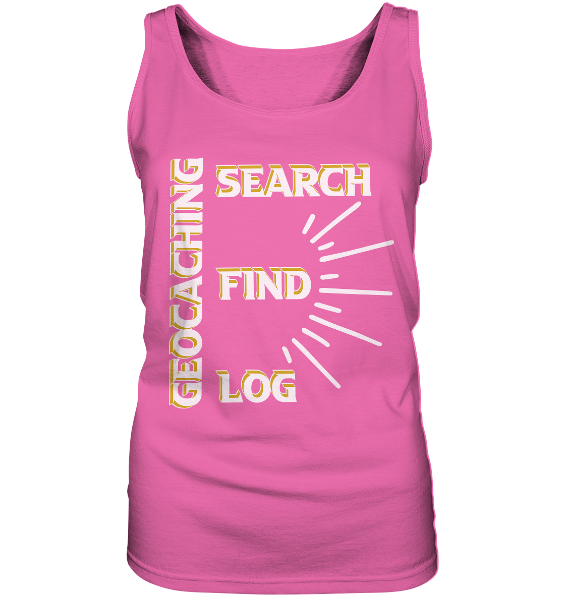 Geocaching-SEARCH-FIND-LOG, Cache Helles Disign - Ladies Tank-Top