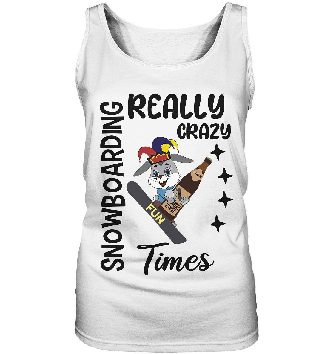 Snowboarding, really crazy, Osterhase mit Bierflasche  - Ladies Tank-Top