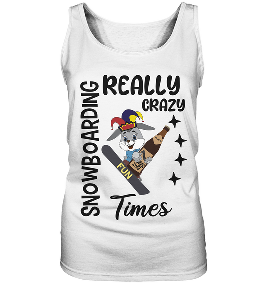 Snowboarding, really crazy, Osterhase mit Bierflasche  - Ladies Tank-Top