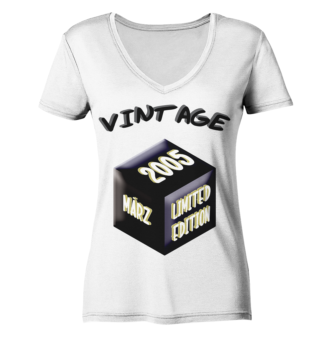 Vintage 2005 MÄRZ Limited Edition, Geschenk zum 18  - Ladies V-Neck Shirt