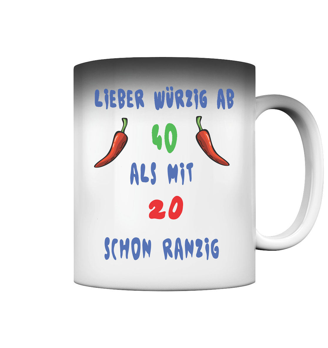 Lieber Würzig ab 40, Statement ab 40, noch voll im Trend - Magic Mug