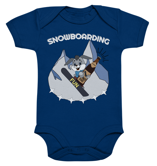 Snowboarder, Apres- Ski, Party danach, Piste, Helles Design - Organic Baby Bodysuite