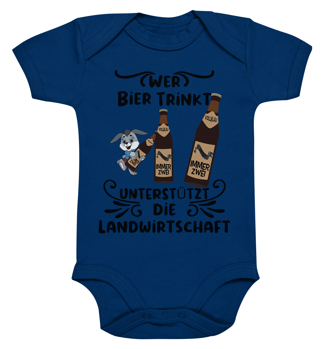 Wer Bier trinkt, Landwirtschaft unterstützen, Party - Organic Baby Bodysuite