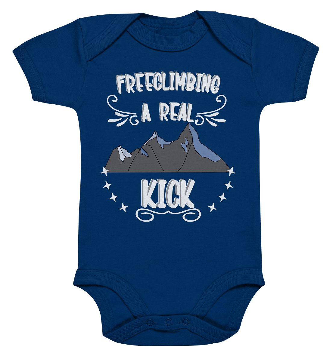 Freeclimbing - a real kick, sportlich & gefährlich - Organic Baby Bodysuite