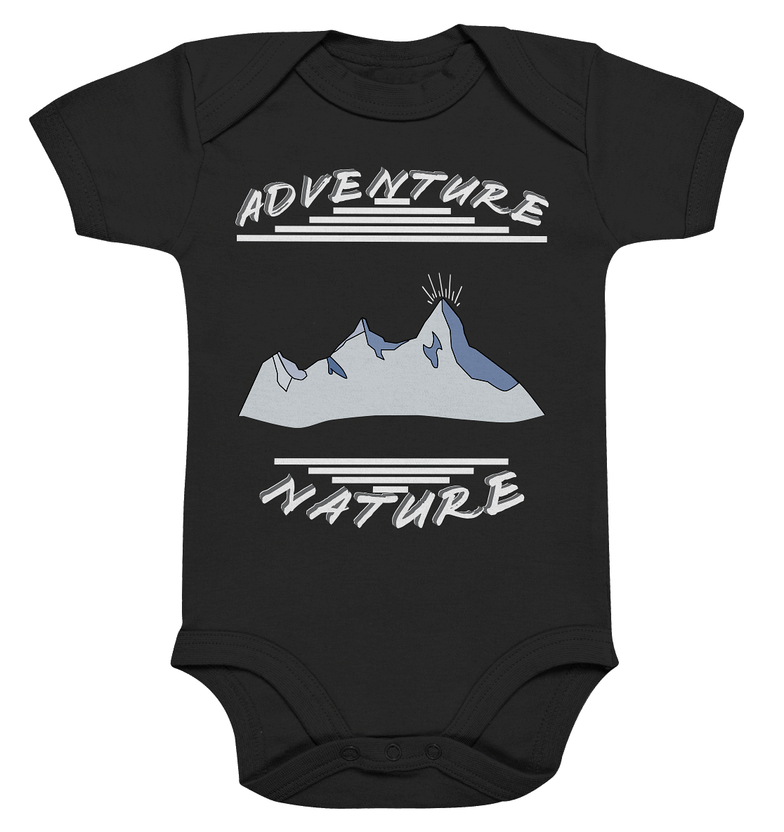 Adventure Nature, Abenteuer Natur, Camping, Geocaching - Organic Baby Bodysuite