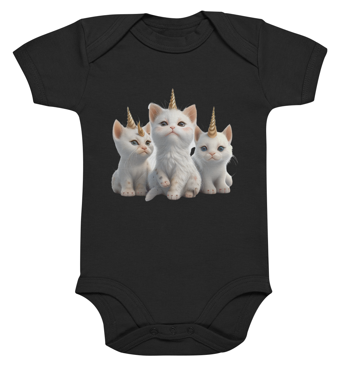 Einhorn-Katzen - Organic Baby Bodysuite