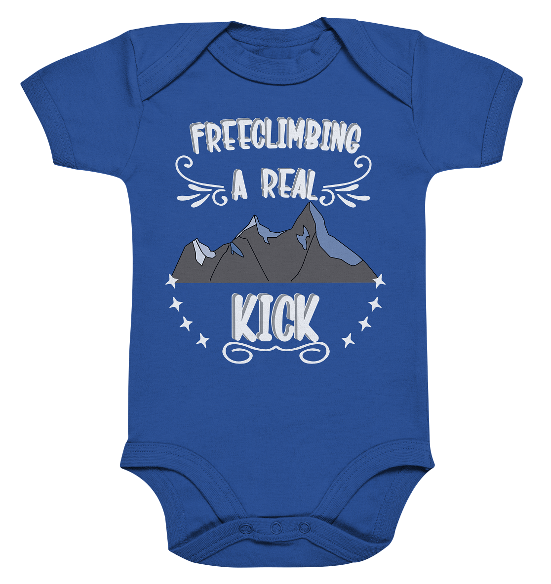 Freeclimbing - a real kick, sportlich & gefährlich - Organic Baby Bodysuite