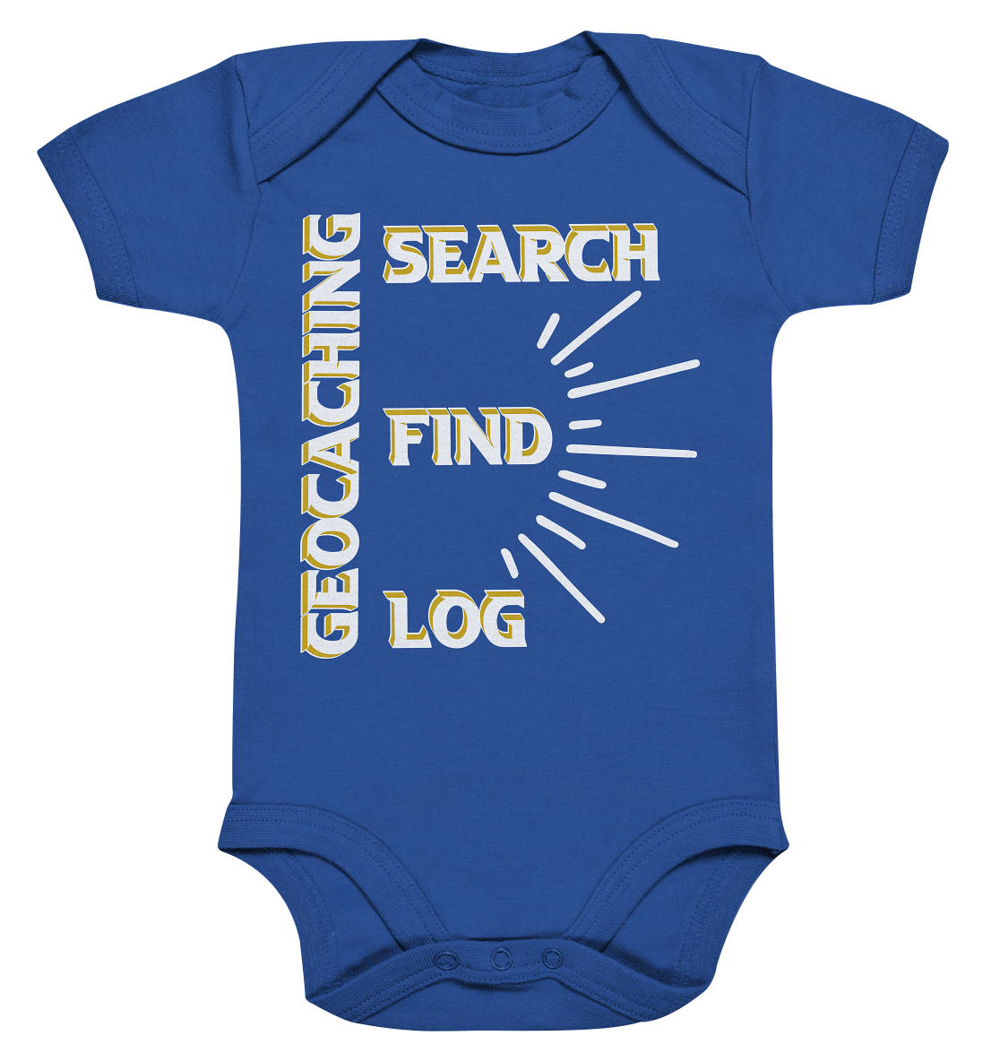 Geocaching-SEARCH-FIND-LOG, Cache Helles Disign - Organic Baby Bodysuite