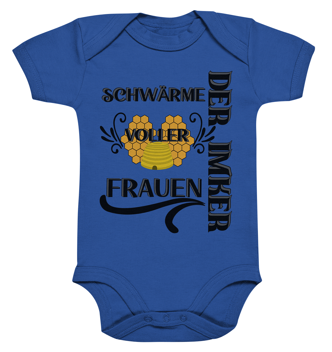 Der Imker, schwärme voller Frauen, Imkerei, Helden, schwarzes Design - Organic Baby Bodysuite