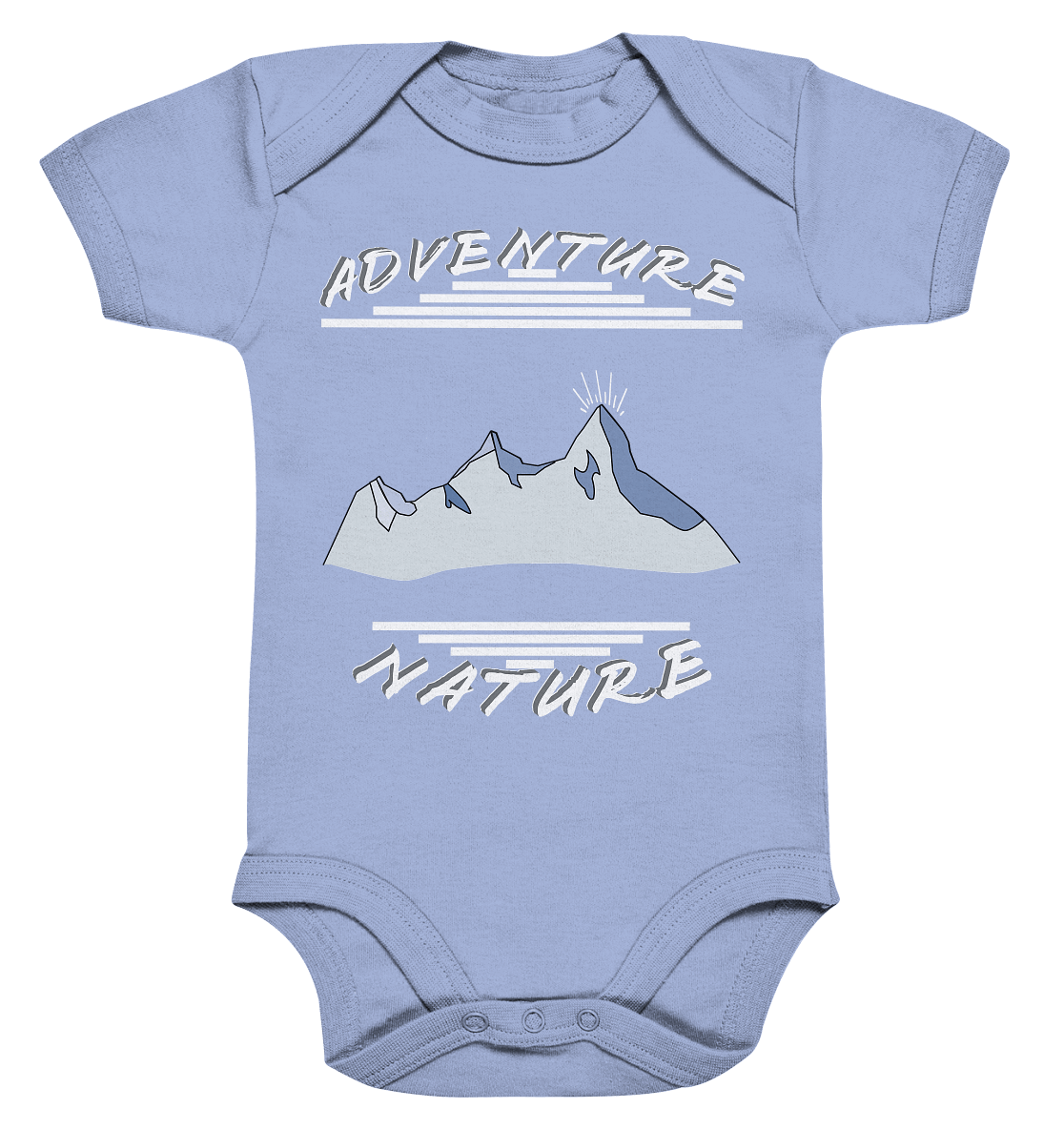 Adventure Nature, Abenteuer Natur, Camping, Geocaching - Organic Baby Bodysuite