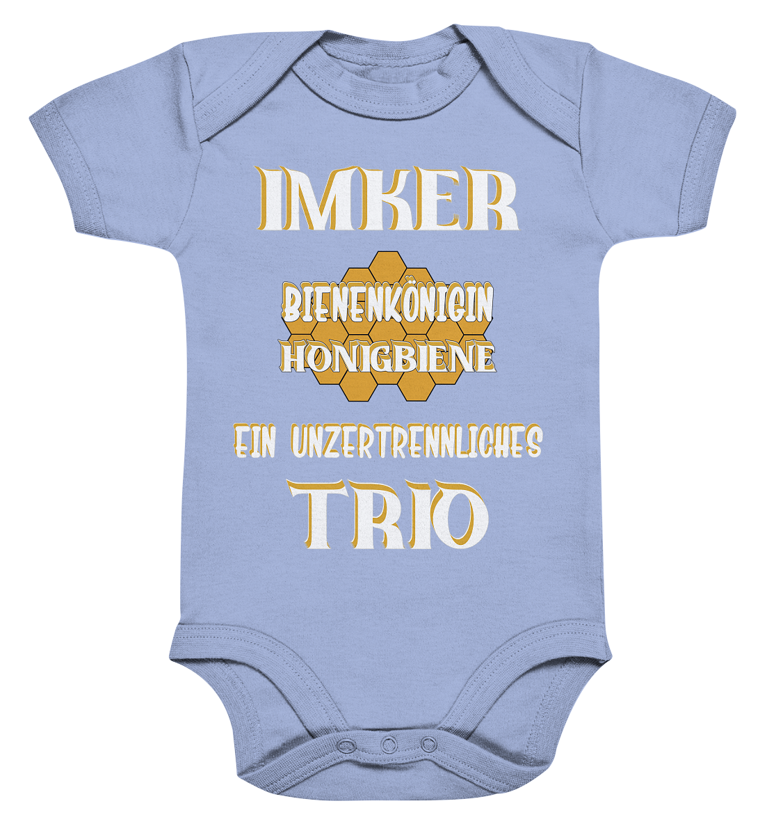 Imker- Bienenkönigin und Honigbiene, einTeam, Pfleger und Schützer von Bienen - Organic Baby Bodysuite