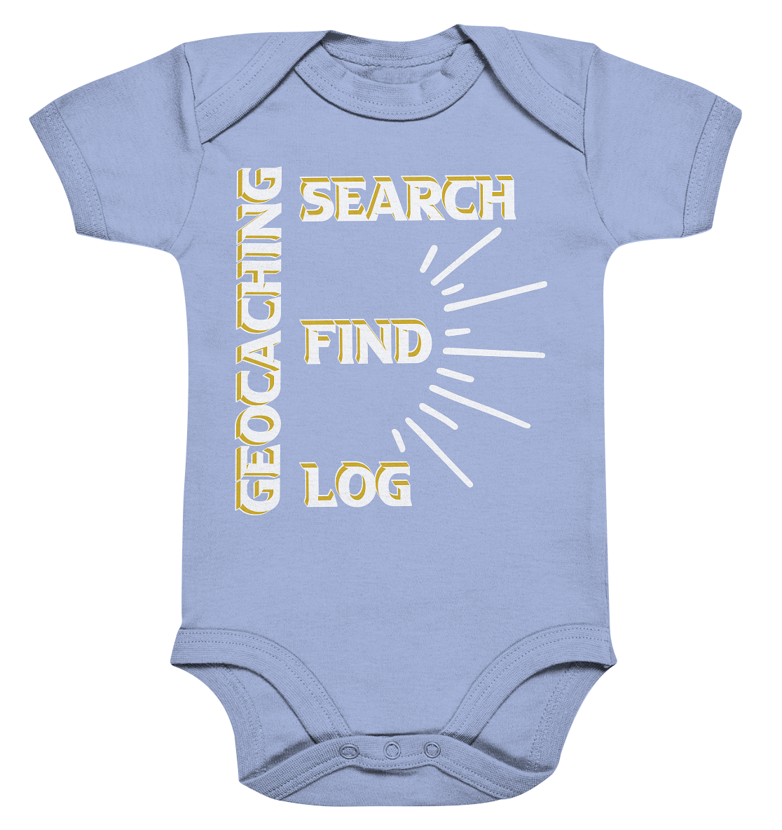 Geocaching-SEARCH-FIND-LOG, Cache Helles Disign - Organic Baby Bodysuite