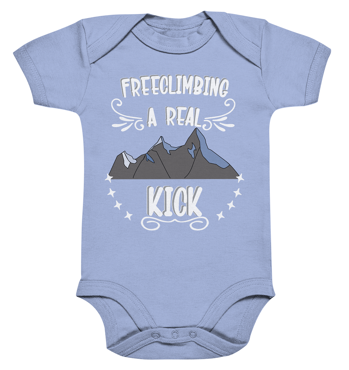 Freeclimbing - a real kick, sportlich & gefährlich - Organic Baby Bodysuite