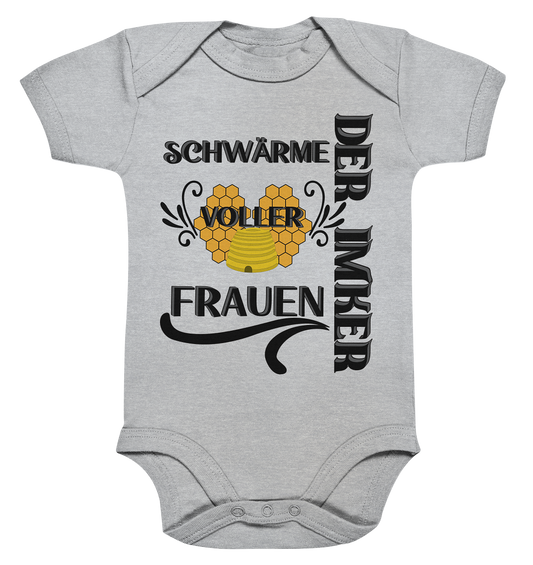 Der Imker, schwärme voller Frauen, Imkerei, Helden, schwarzes Design - Organic Baby Bodysuite