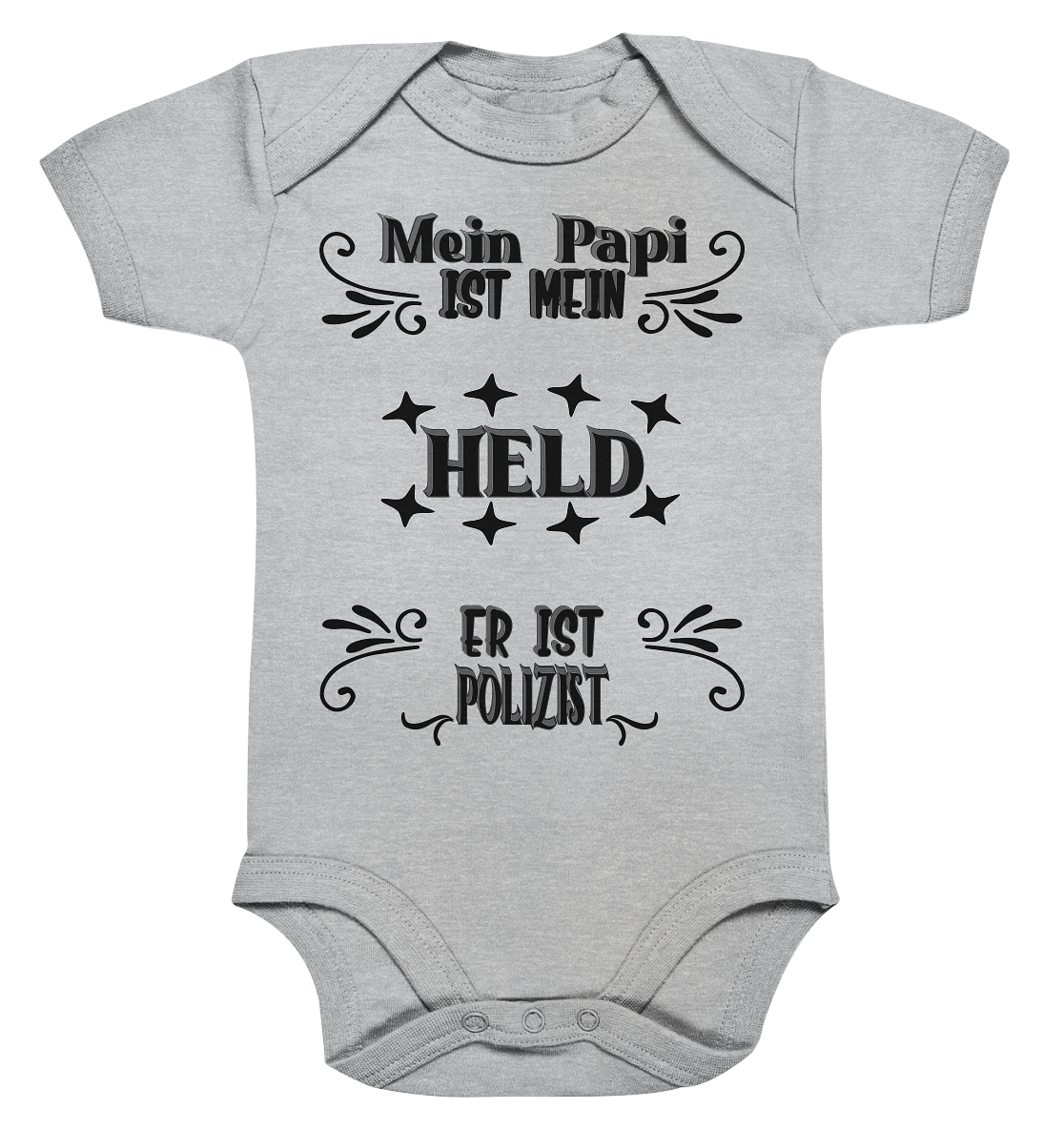 DAS PAPA PROJEKT-MEIN HELD-POLIZIST- Organic Baby Bodysuite