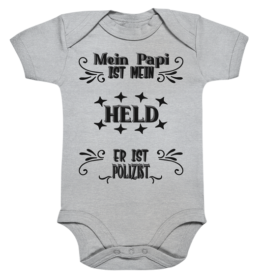 DAS PAPA PROJEKT-MEIN HELD-POLIZIST- Organic Baby Bodysuite