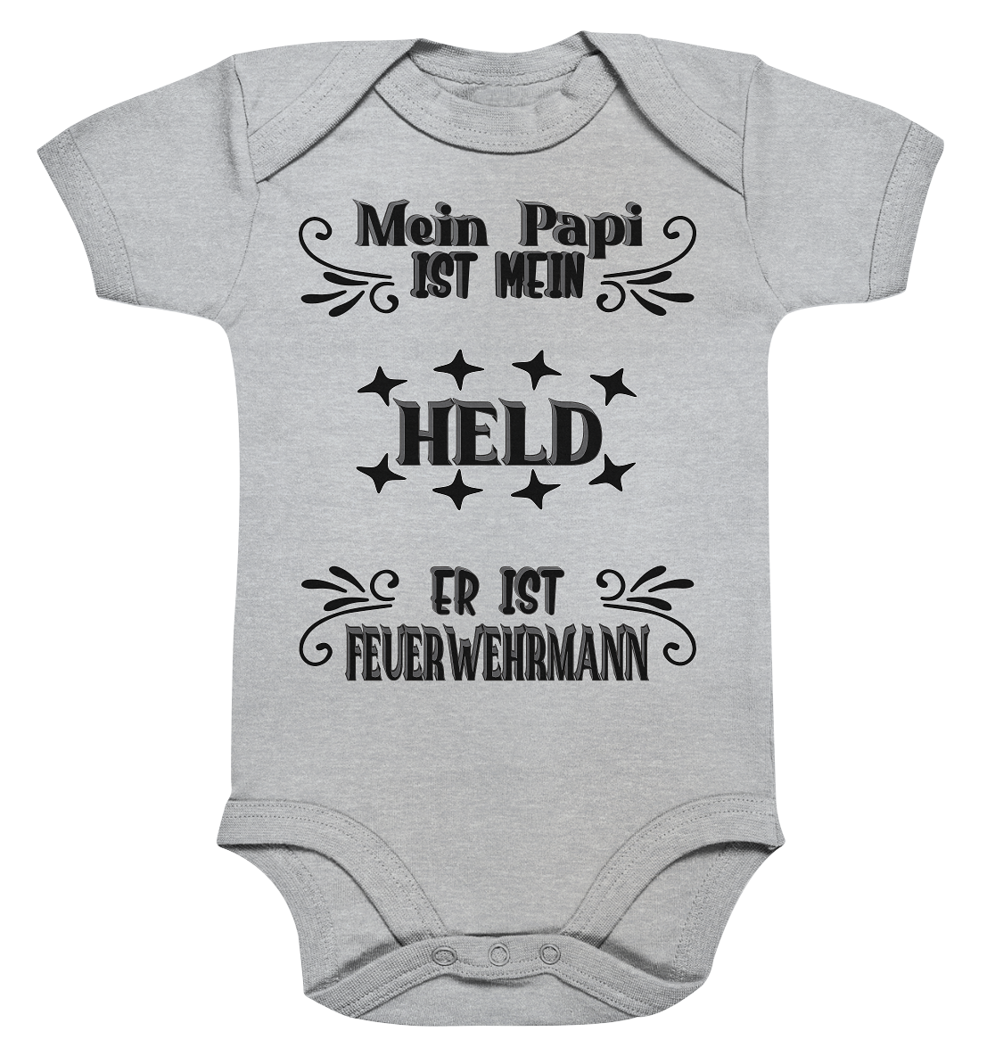 DAS PAPA PROJEKT-MEIN HELD-FEUERWEHRMANN- Organic Baby Bodysuite