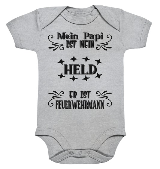 DAS PAPA PROJEKT-MEIN HELD-FEUERWEHRMANN- Organic Baby Bodysuite