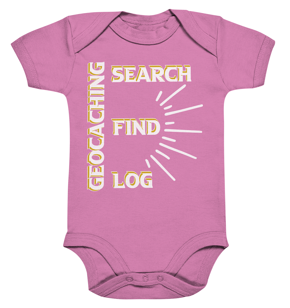 Geocaching-SEARCH-FIND-LOG, Cache Helles Disign - Organic Baby Bodysuite