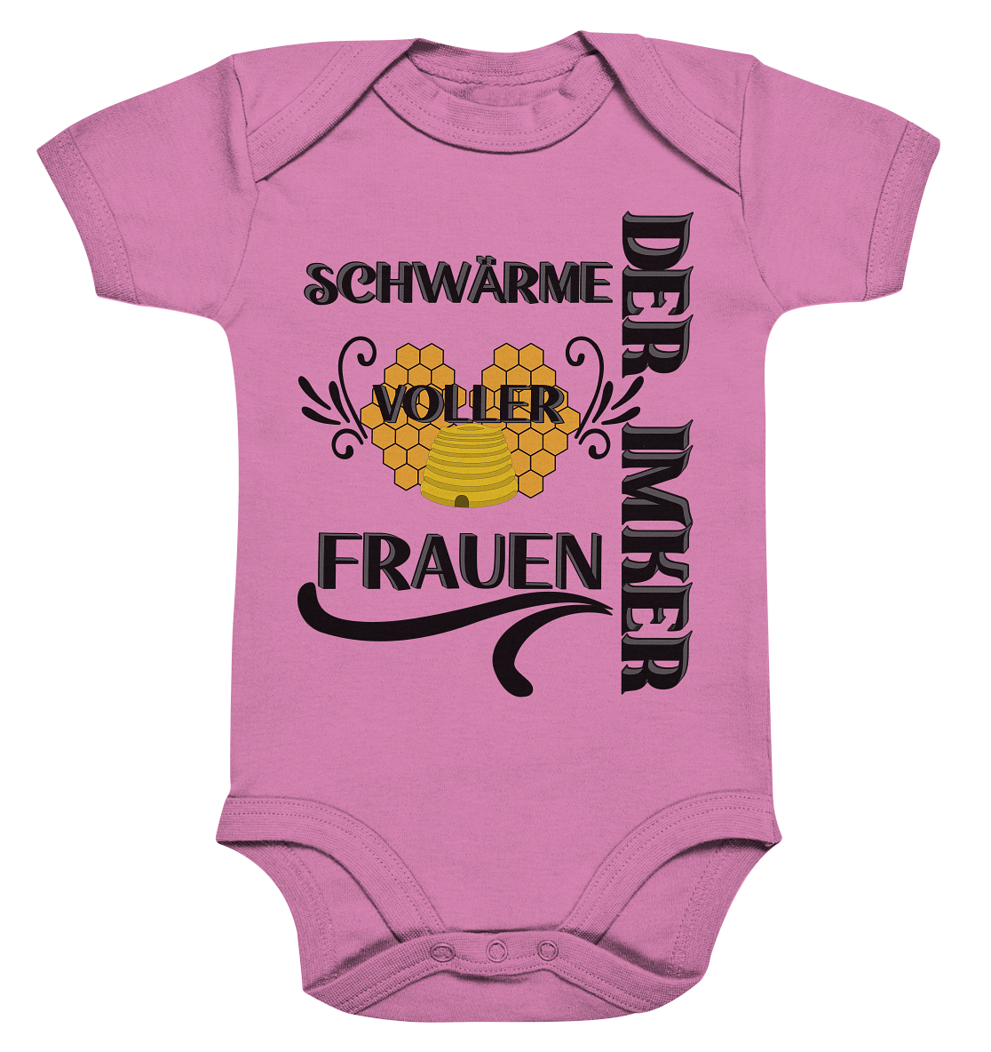 Der Imker, schwärme voller Frauen, Imkerei, Helden, schwarzes Design - Organic Baby Bodysuite