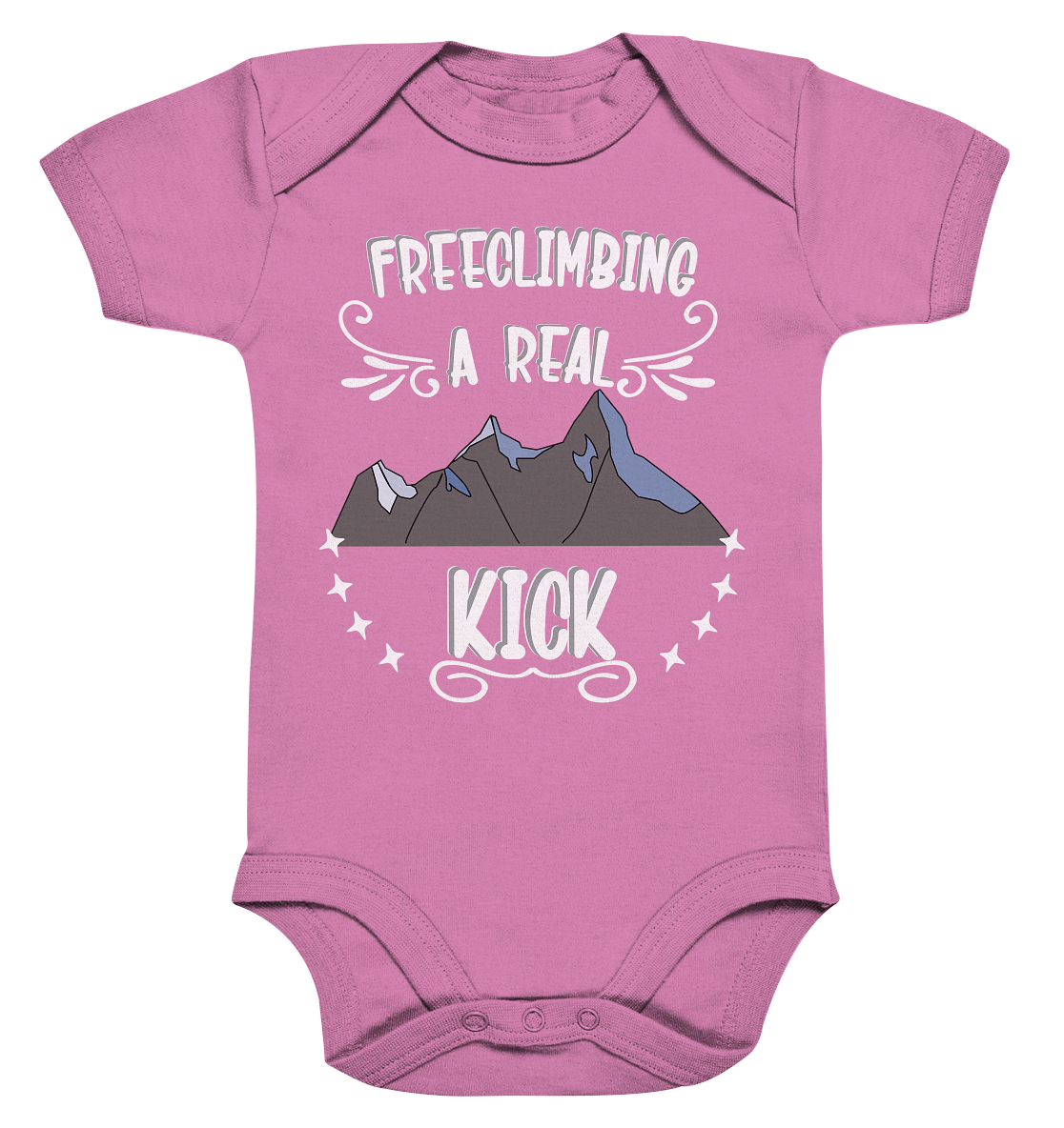Freeclimbing - a real kick, sportlich & gefährlich - Organic Baby Bodysuite