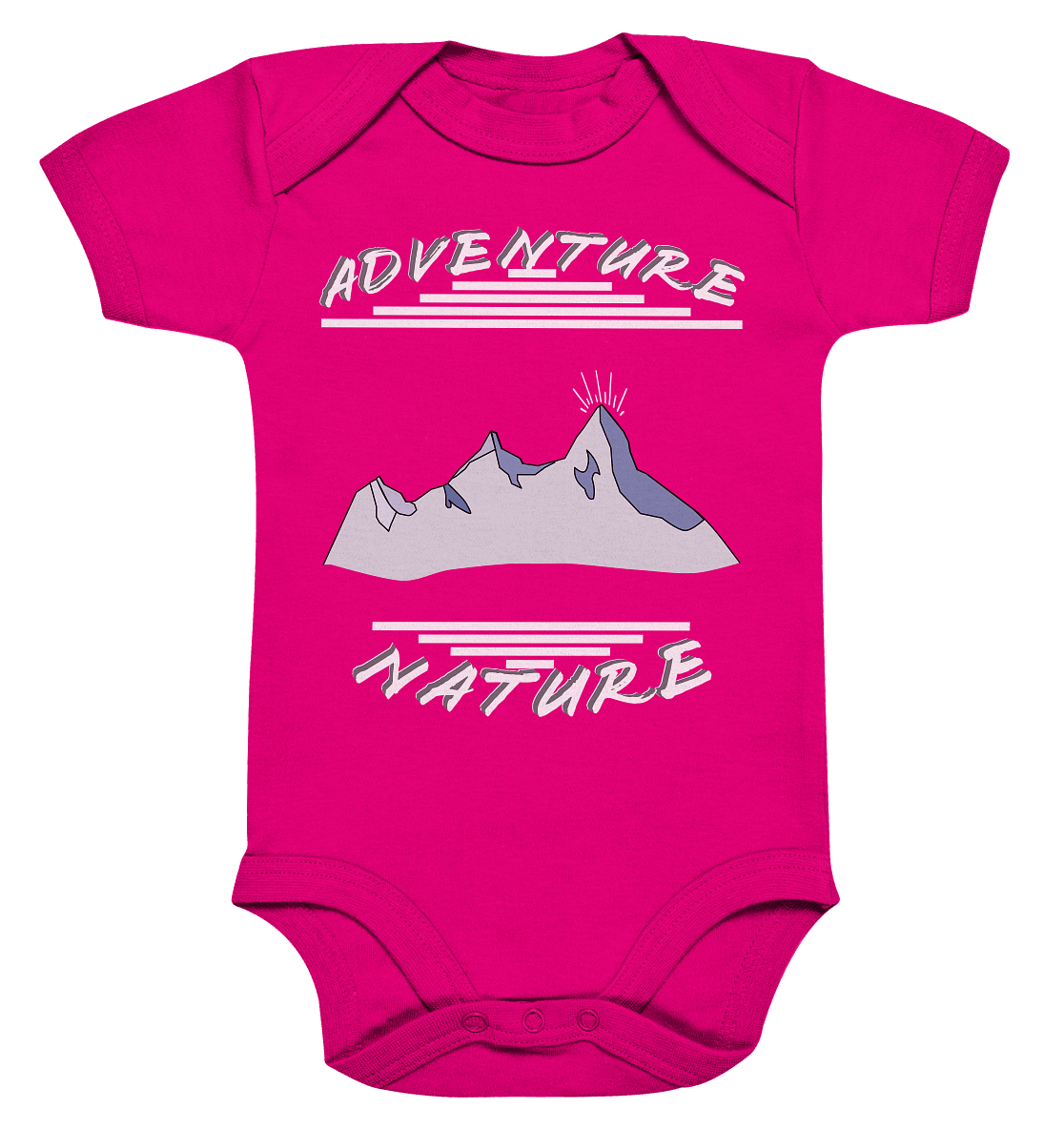 Adventure Nature, Abenteuer Natur, Camping, Geocaching - Organic Baby Bodysuite