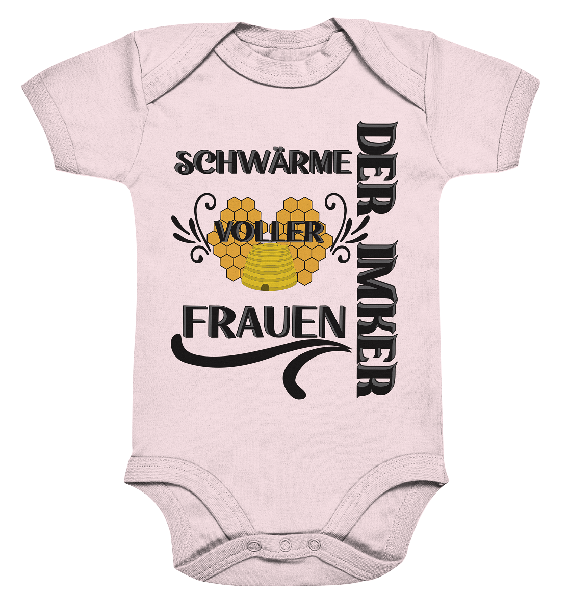 Der Imker, schwärme voller Frauen, Imkerei, Helden, schwarzes Design - Organic Baby Bodysuite