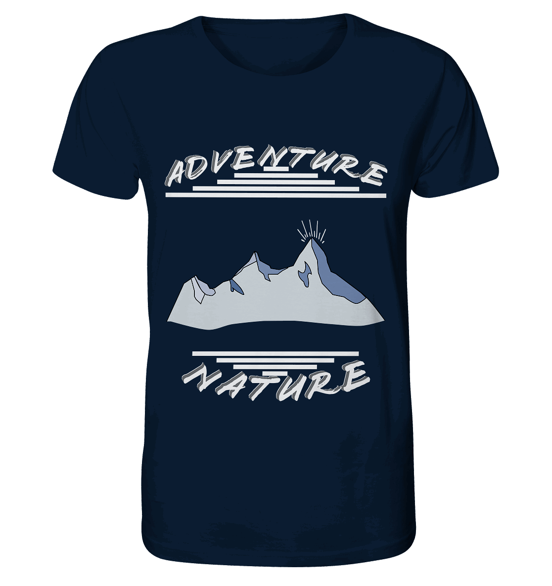 Adventure Nature, Abenteuer Natur, Camping, Geocaching - Organic Basic Shirt