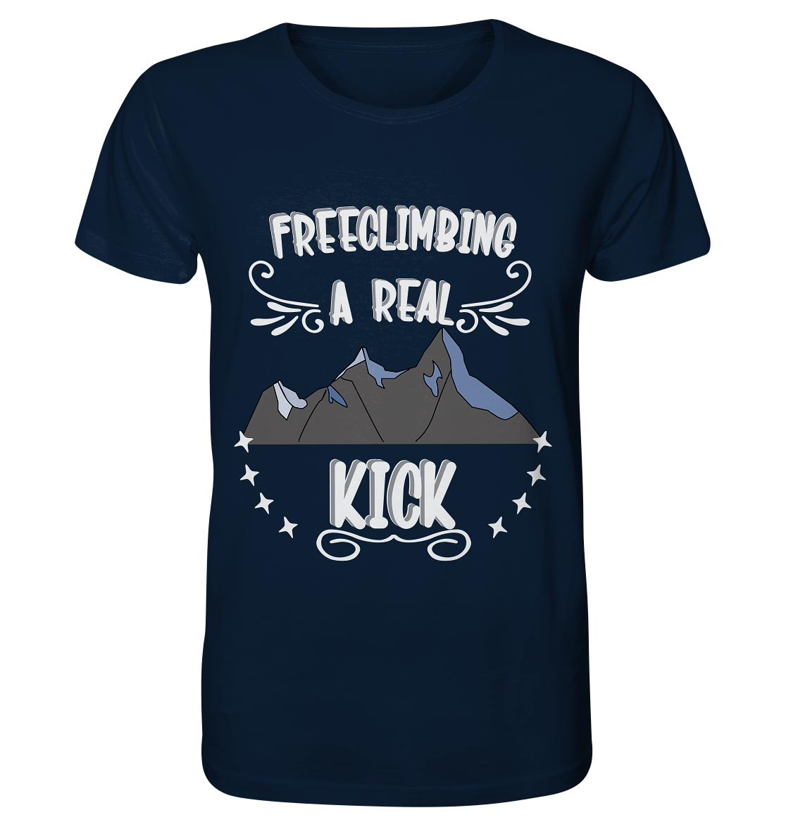 Freeclimbing - a real kick, sportlich & gefährlich - Organic Basic Shirt