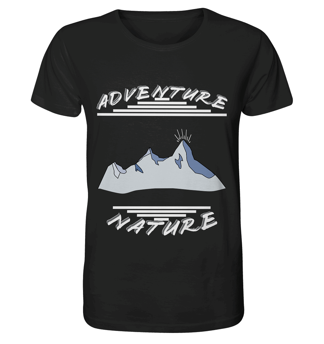 Adventure Nature, Abenteuer Natur, Camping, Geocaching - Organic Basic Shirt