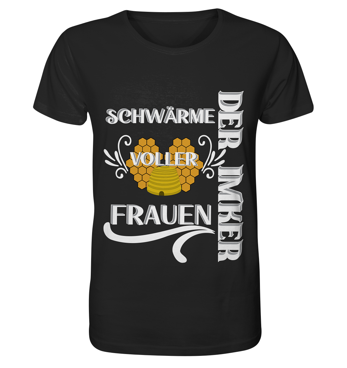 Der Imker, schwärme voller Frauen, Imkerei, Helden, Helles Motiv - Organic Basic Shirt