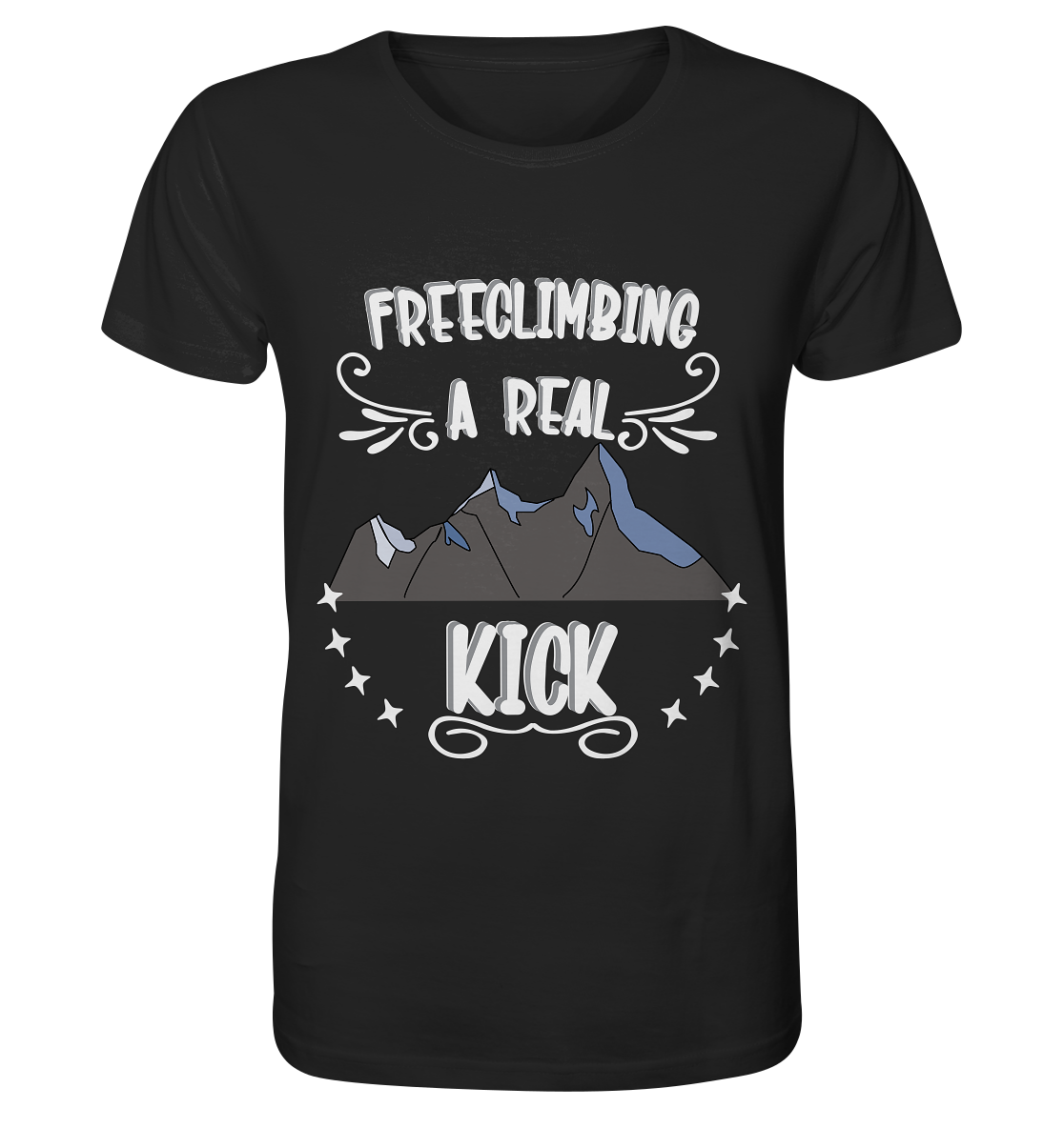 Freeclimbing - a real kick, sportlich & gefährlich - Organic Basic Shirt