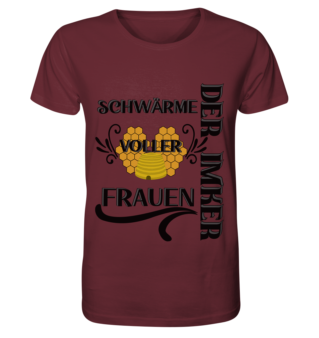 Der Imker, schwärme voller Frauen, Imkerei, Helden, schwarzes Design - Organic Basic Shirt