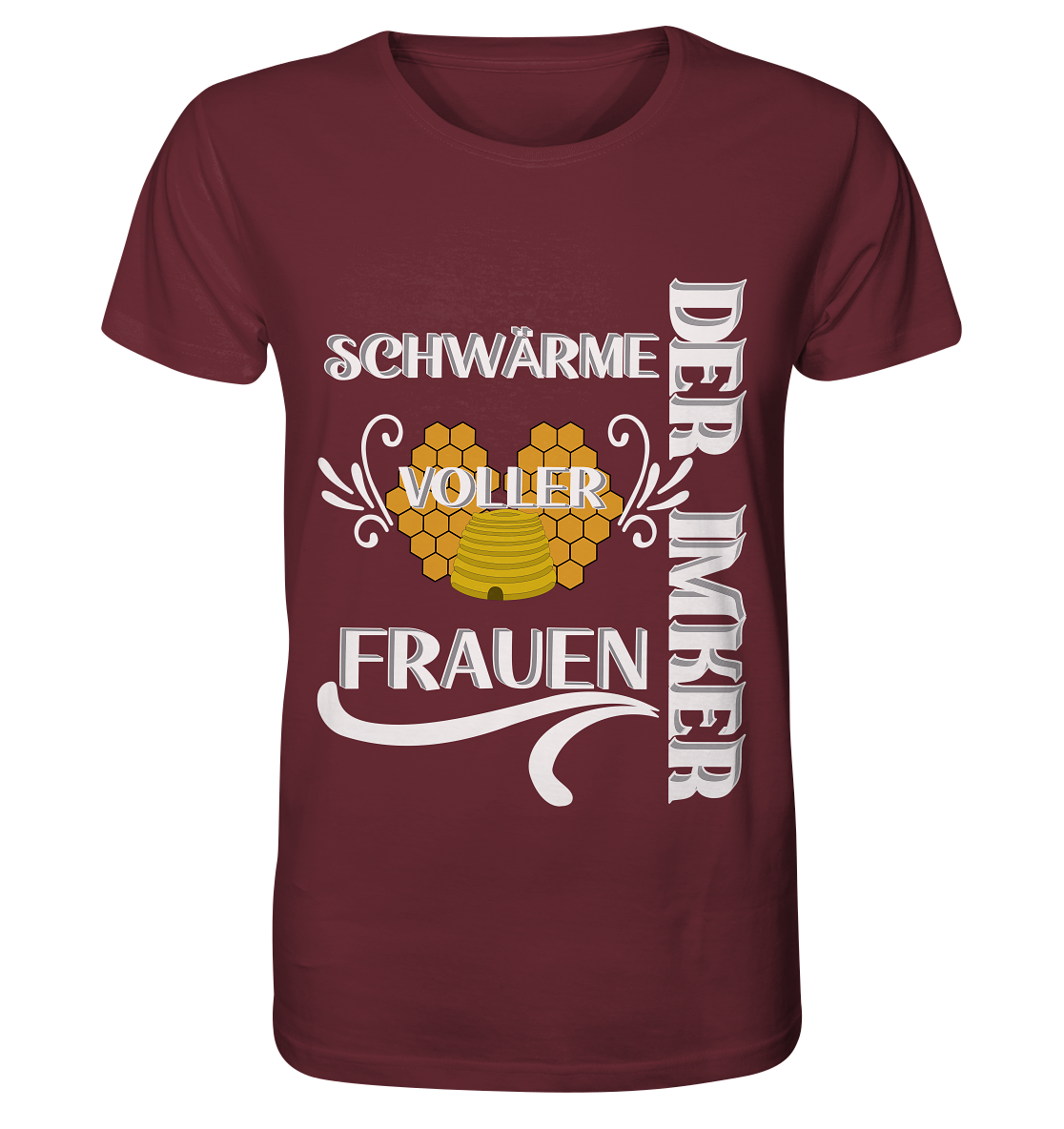 Der Imker, schwärme voller Frauen, Imkerei, Helden, Helles Motiv - Organic Basic Shirt