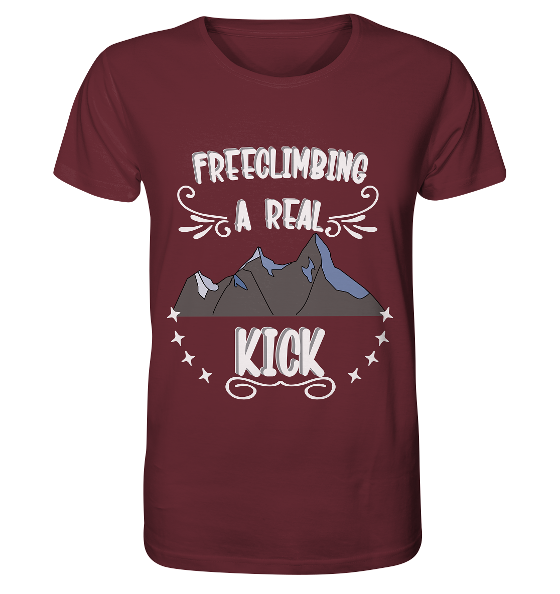 Freeclimbing - a real kick, sportlich & gefährlich - Organic Basic Shirt