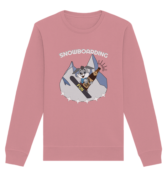 Snowboarder, Apres- Ski, Party danach, Piste, Helles Design - Organic Basic Unisex Sweatshirt