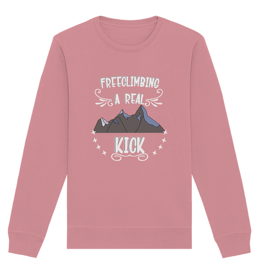 Freeclimbing - a real kick, sportlich & gefährlich - Organic Basic Unisex Sweatshirt