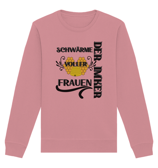 Der Imker, schwärme voller Frauen, Imkerei, Helden, schwarzes Design - Organic Basic Unisex Sweatshirt