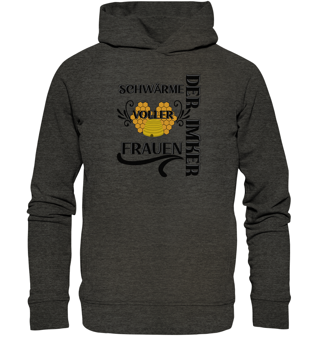 Der Imker, schwärme voller Frauen, Imkerei, Helden, schwarzes Design - Organic Fashion Hoodie