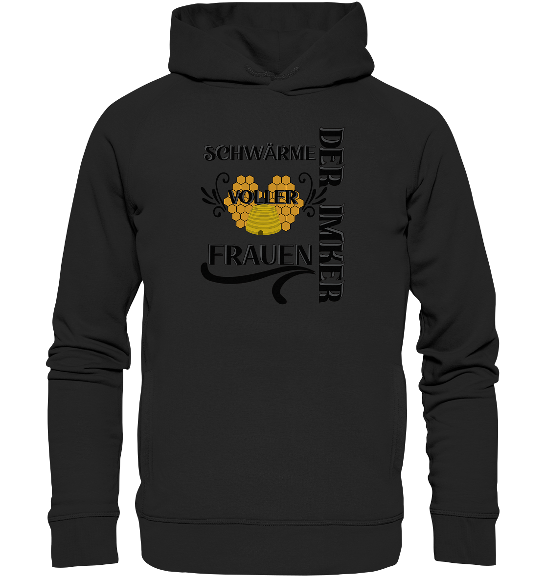 Der Imker, schwärme voller Frauen, Imkerei, Helden, schwarzes Design - Organic Fashion Hoodie