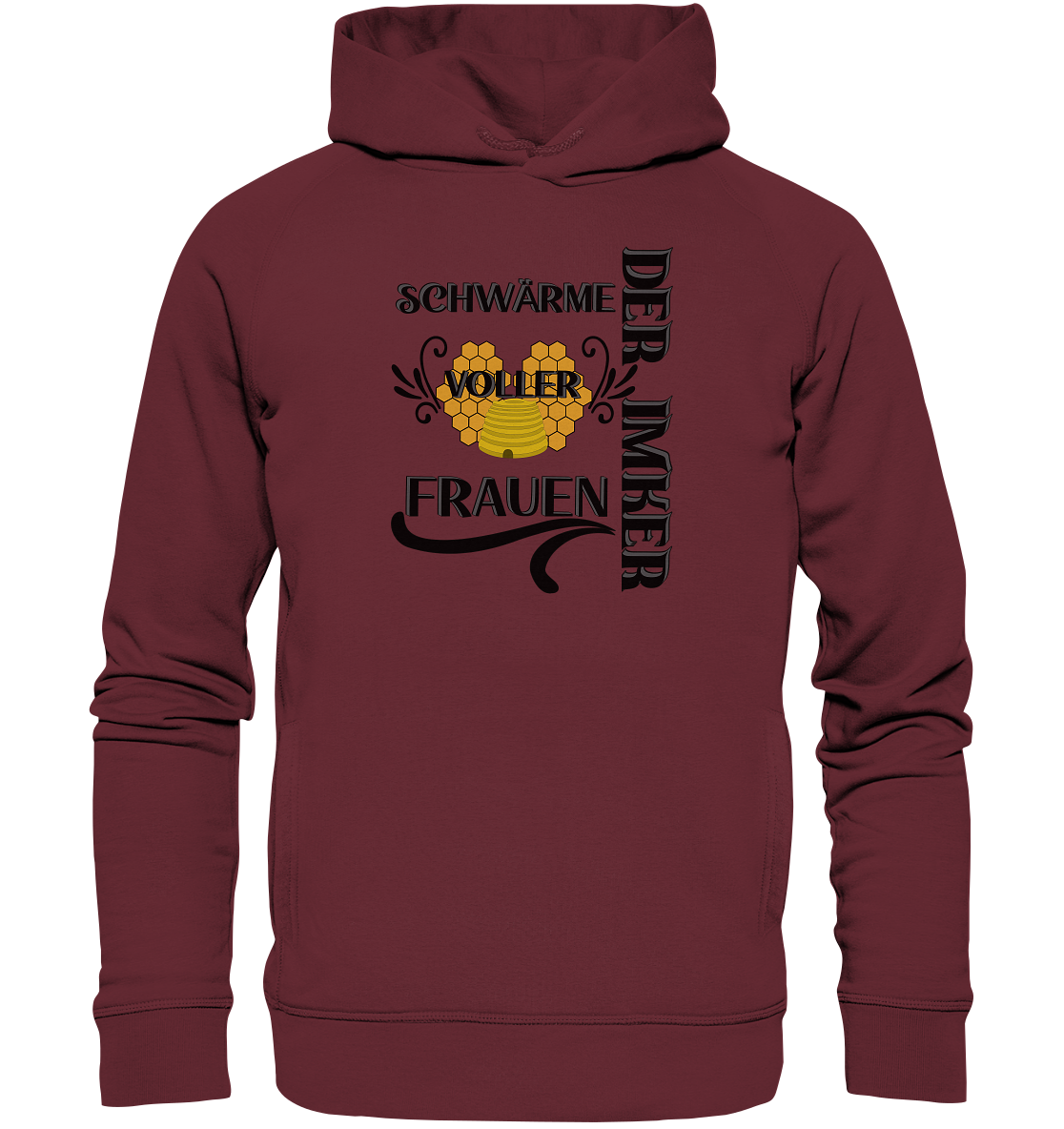 Der Imker, schwärme voller Frauen, Imkerei, Helden, schwarzes Design - Organic Fashion Hoodie