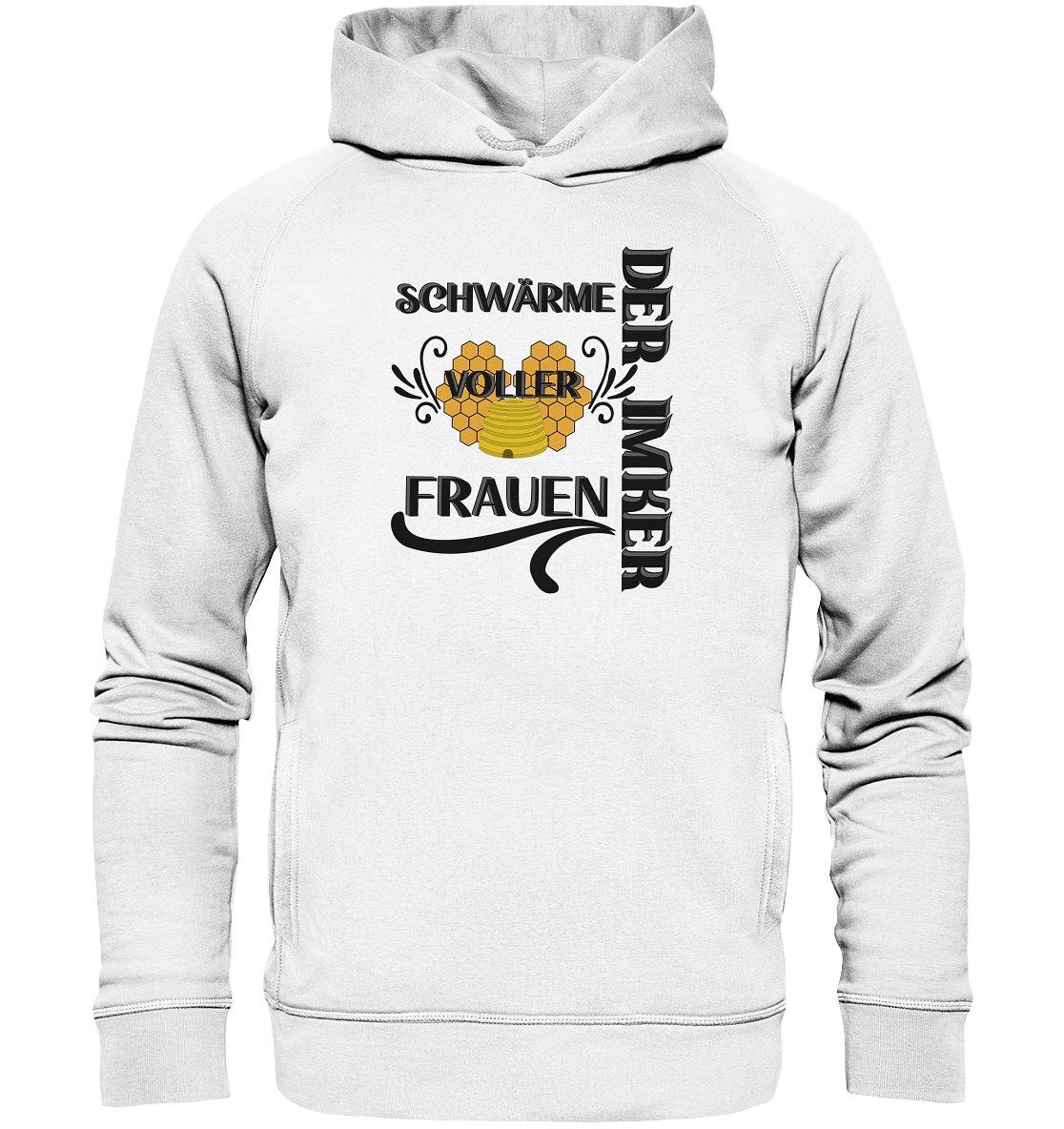 Der Imker, schwärme voller Frauen, Imkerei, Helden, schwarzes Design - Organic Fashion Hoodie