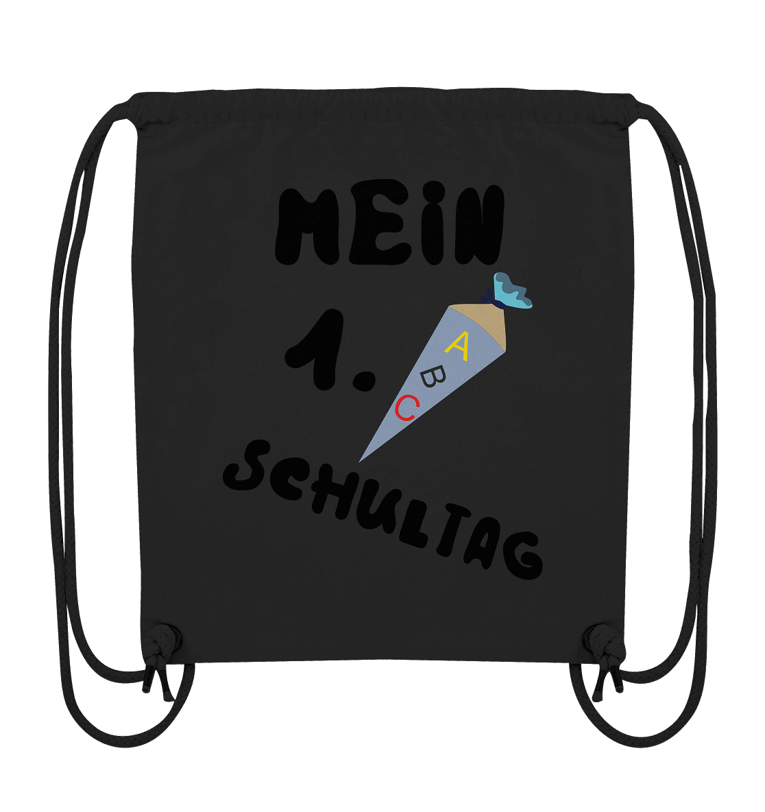 1. Schultag, Einschulung, Zuckettüte - Organic Gym-Bag