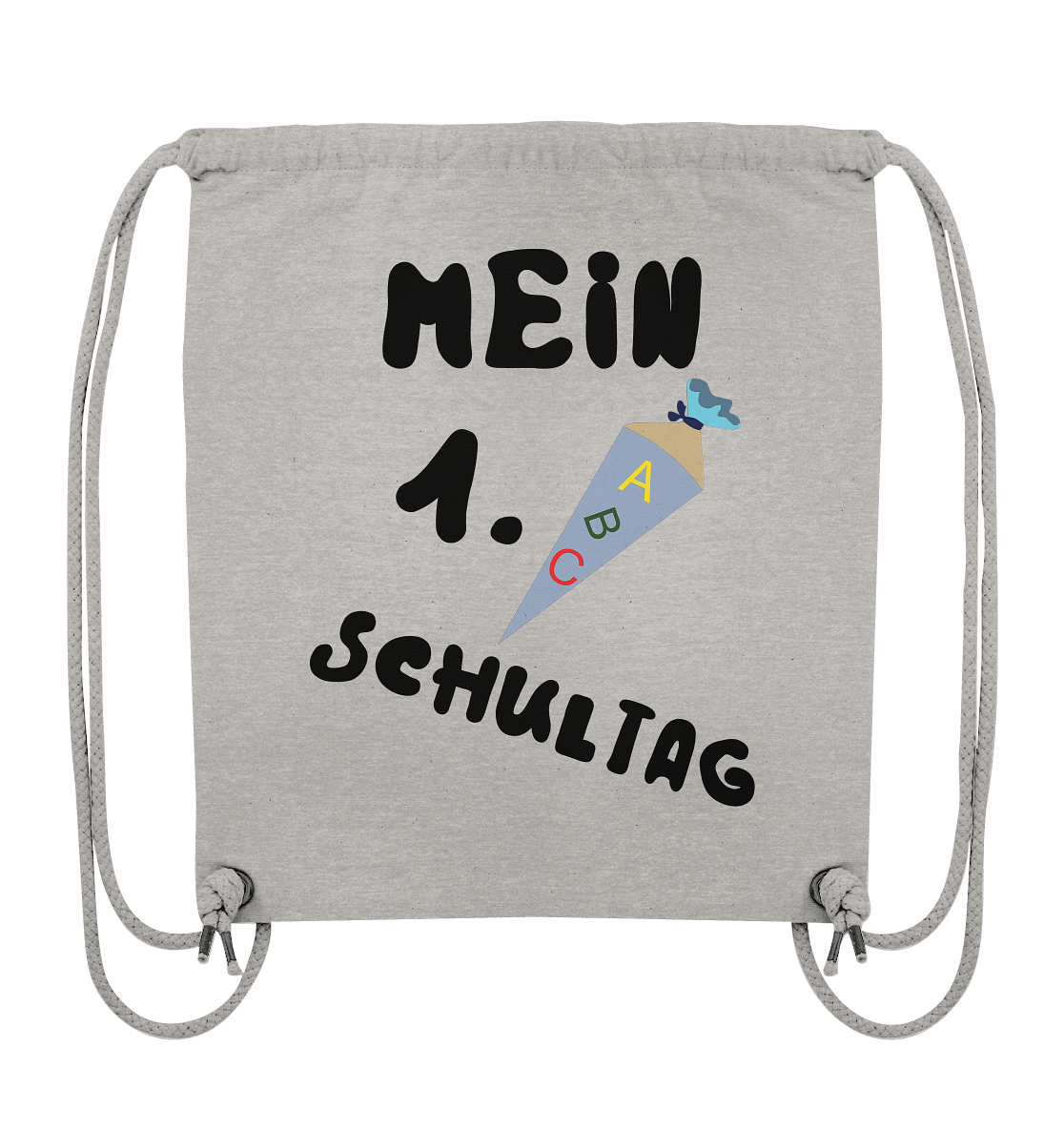 1. Schultag, Einschulung, Zuckettüte - Organic Gym-Bag