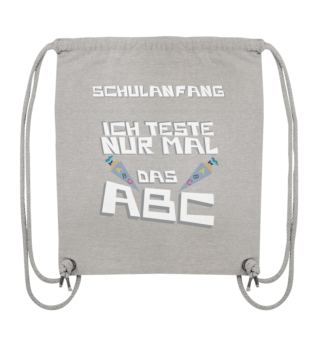 Schulanfang, Einschulung, Zuckettüte - Organic Gym-Bag